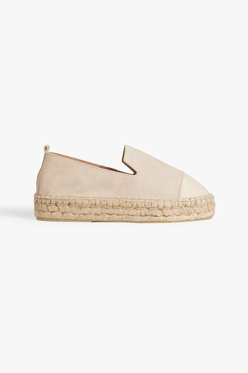 Marley leather-trimmed suede espadrilles