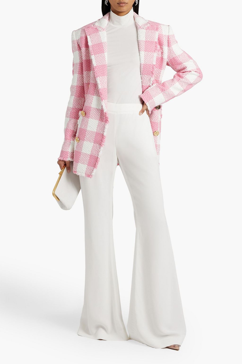 BALMAIN Crepe flared pants