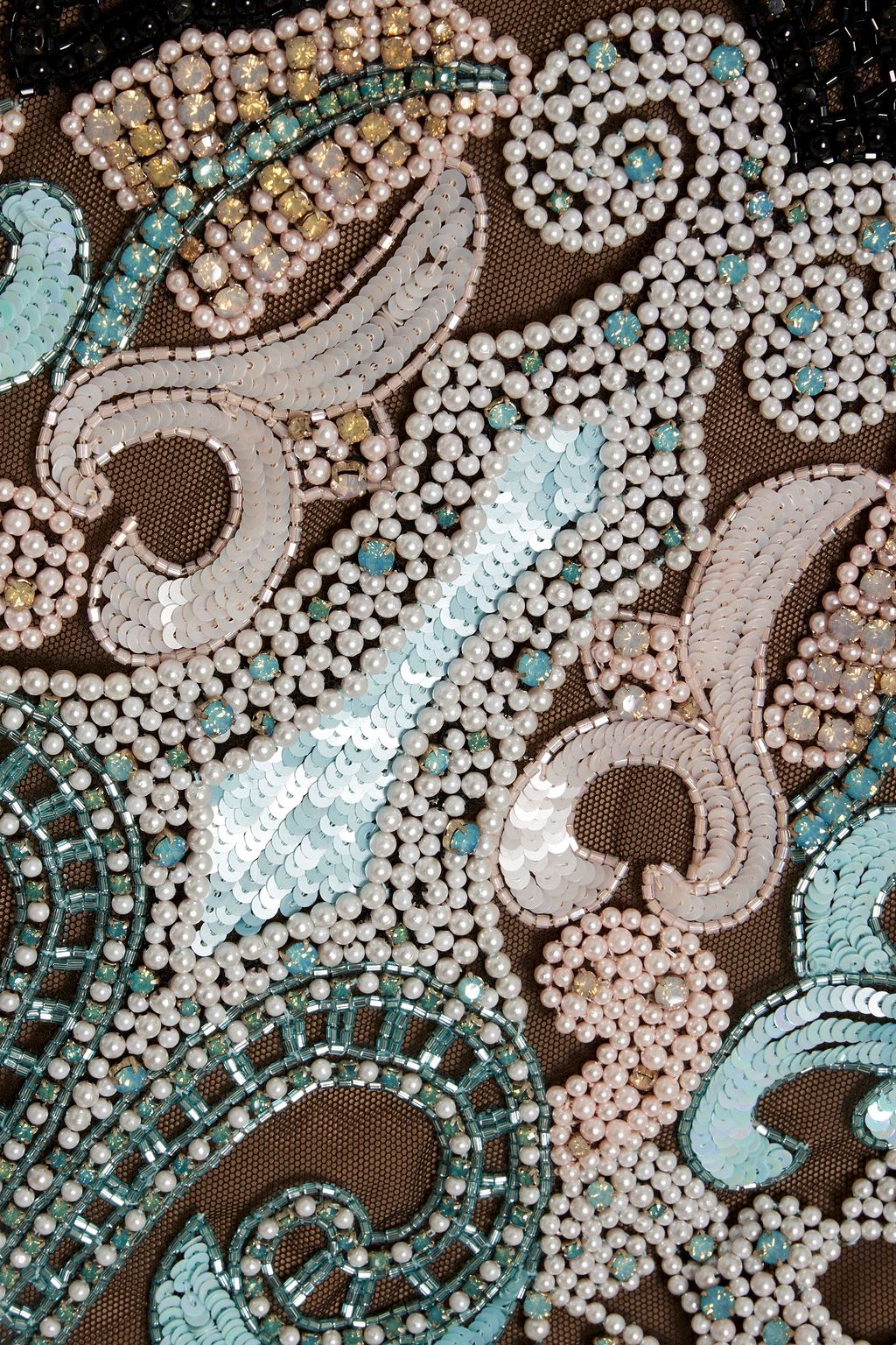 BALMAIN Embellished stretch-tulle mini dress