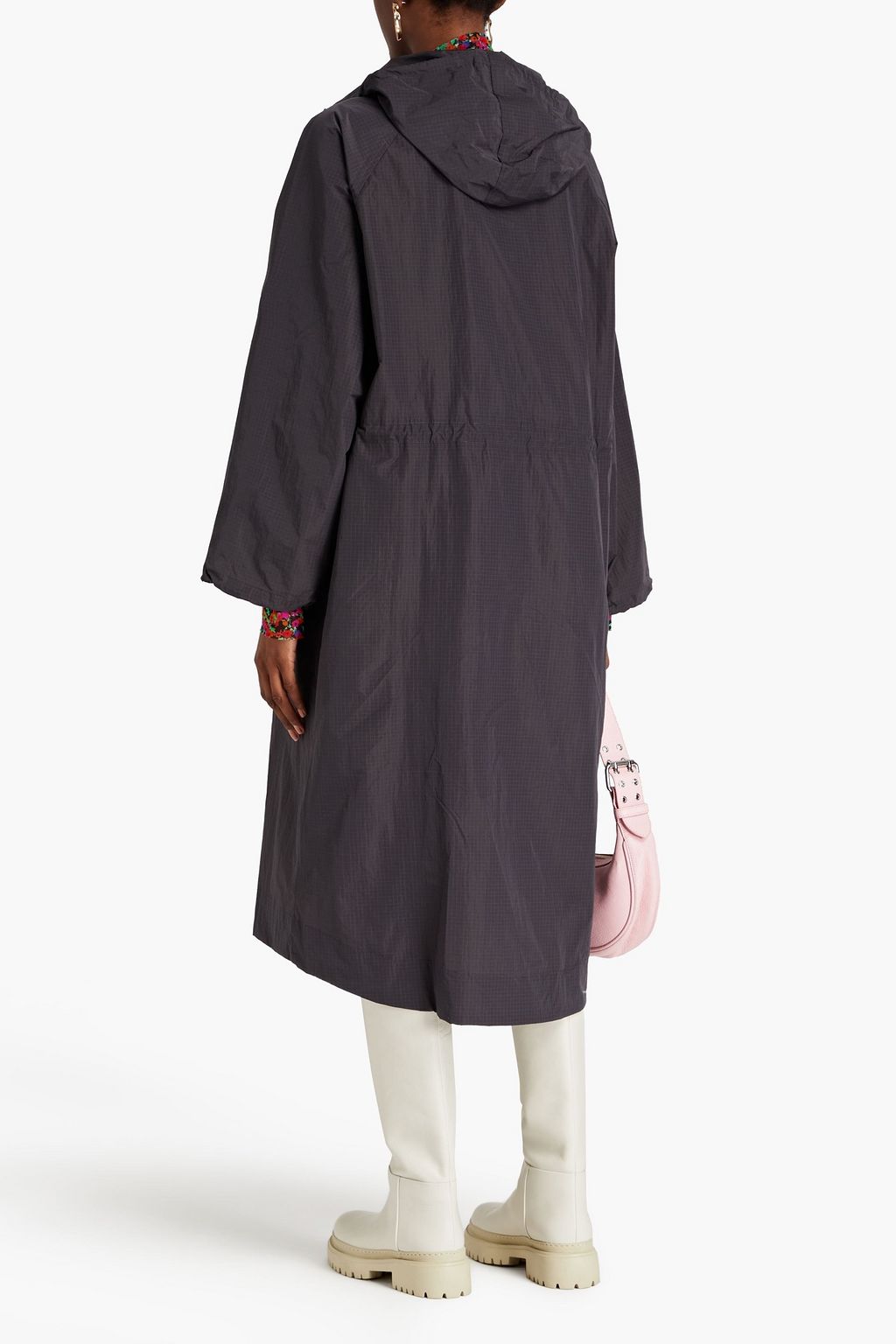 GANNI Checked shell parka