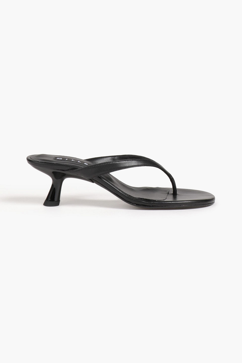 Simon Miller Black Patent Beep Thong 45 Sandals In Black