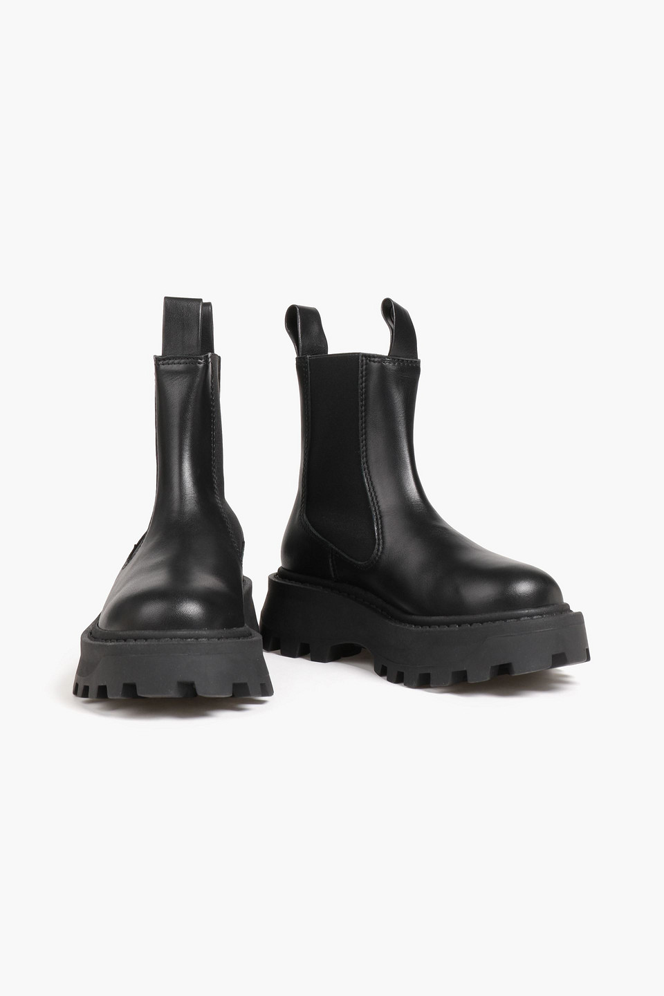 Shop Simon Miller Scrambler Leather Platform Chelsea Boots In Black