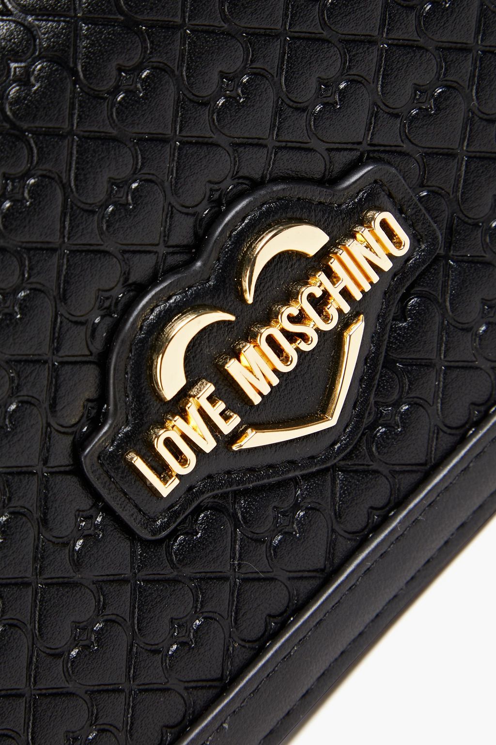 LOVE MOSCHINO Embossed faux leather clutch