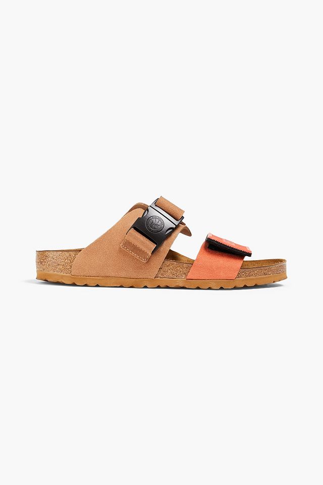 Rotterdam rubber and suede sandals