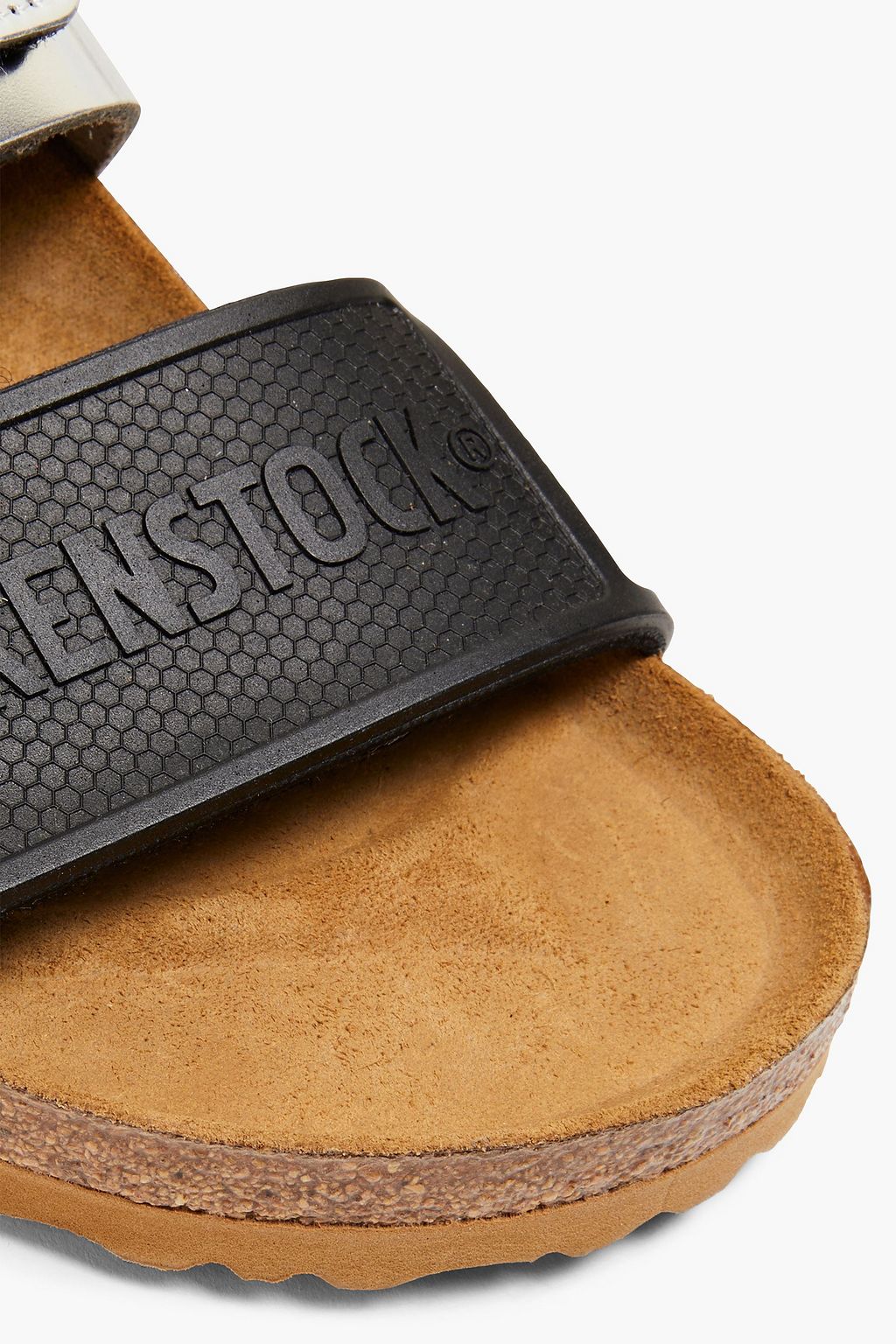 RICK OWENS X BIRKENSTOCK Rotterdam rubber and mirrored-leather sandals