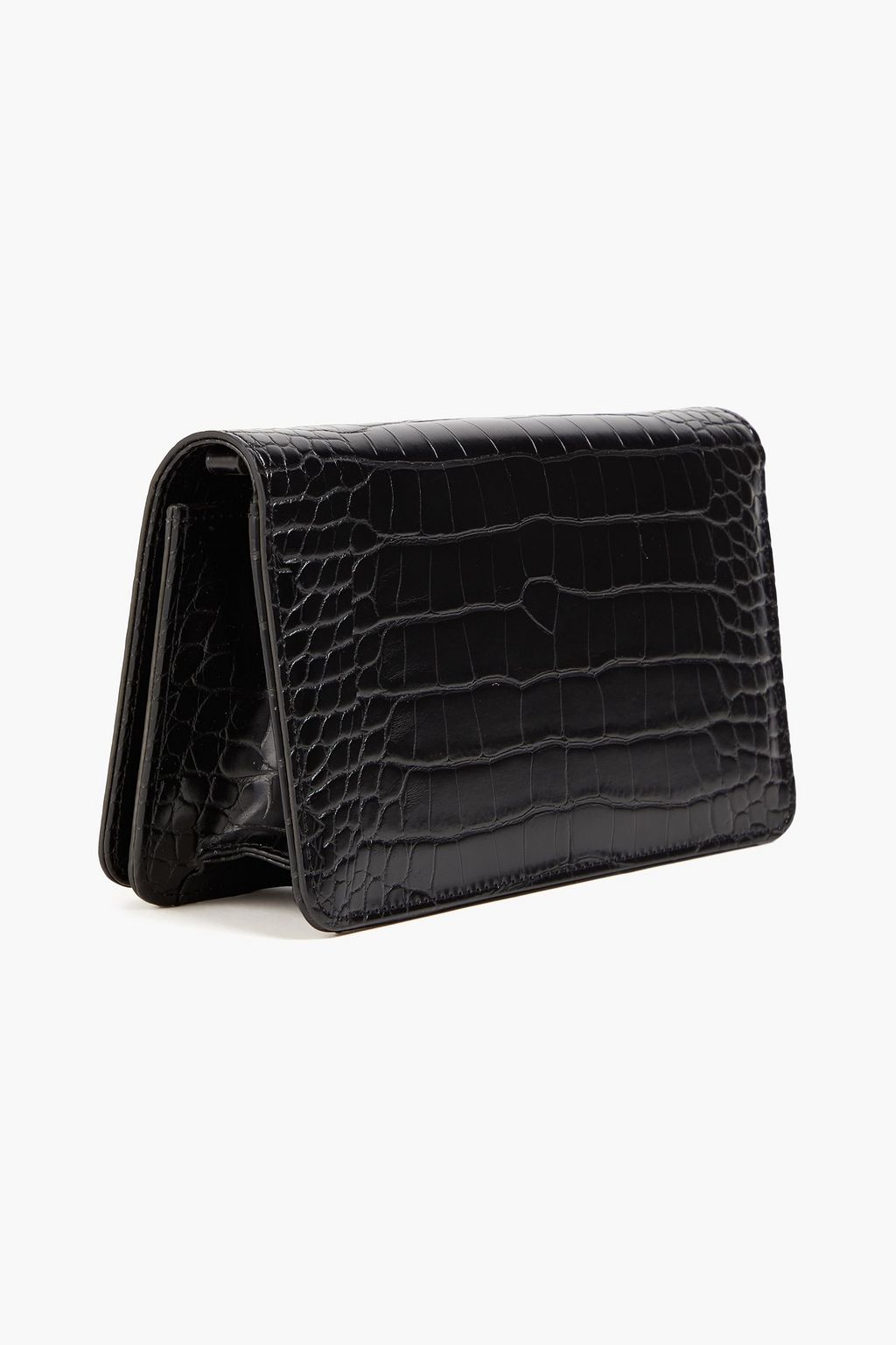 LOVE MOSCHINO Faux croc-effect leather clutch