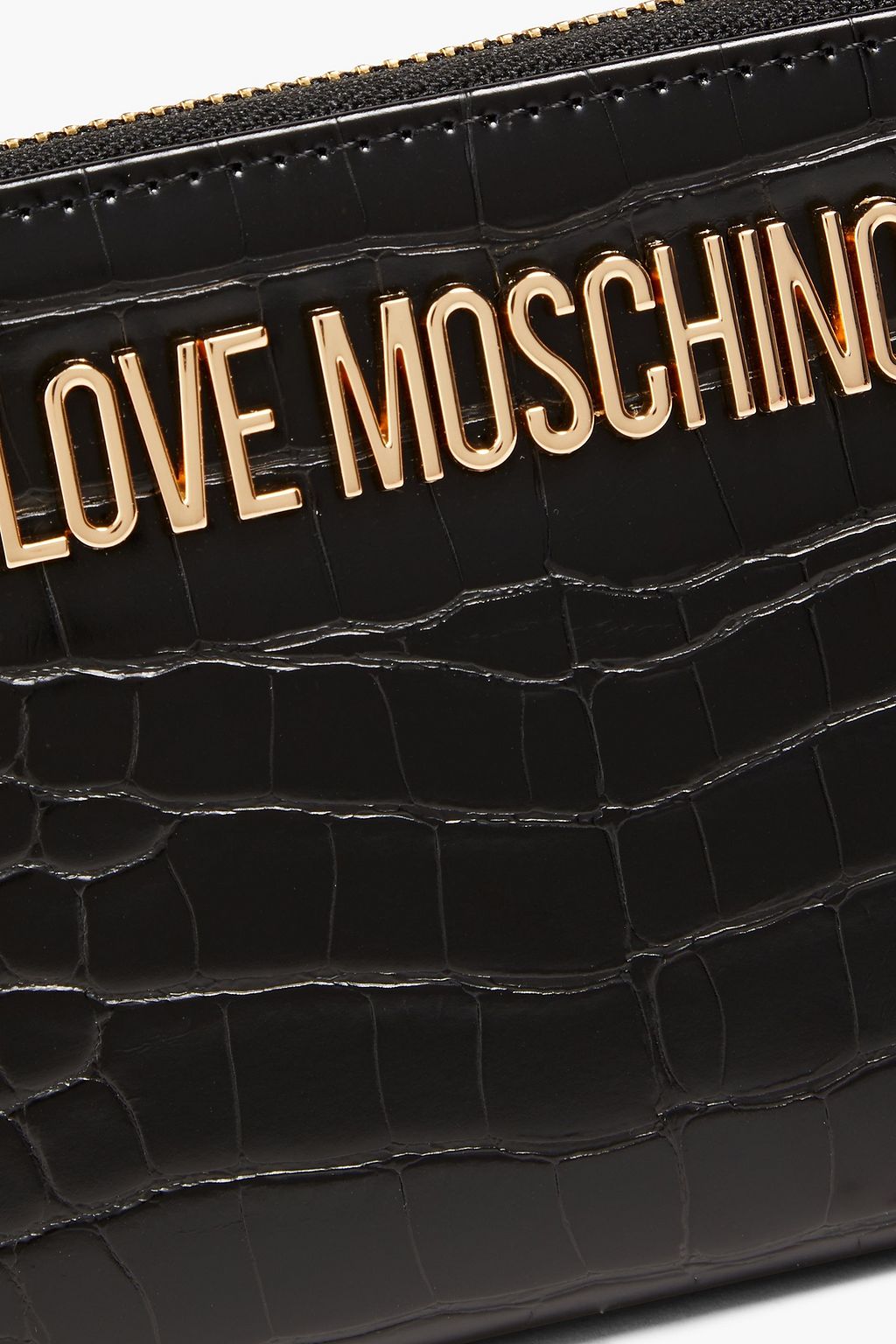 LOVE MOSCHINO Faux croc-effect leather wallet
