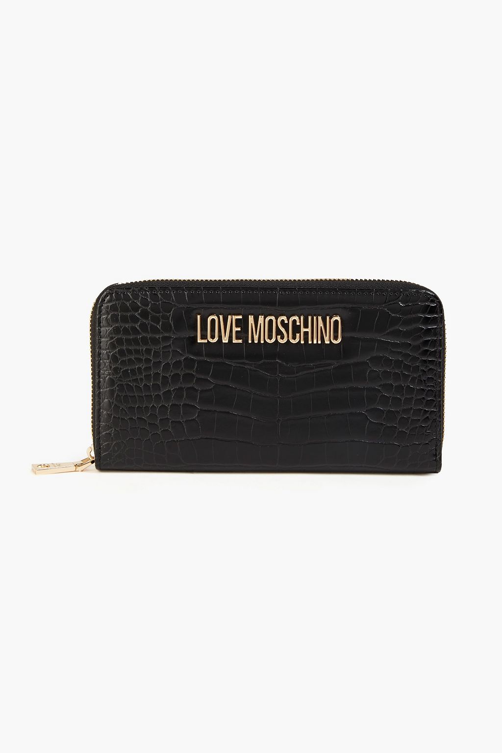 LOVE MOSCHINO Faux croc-effect leather wallet | THE OUTNET