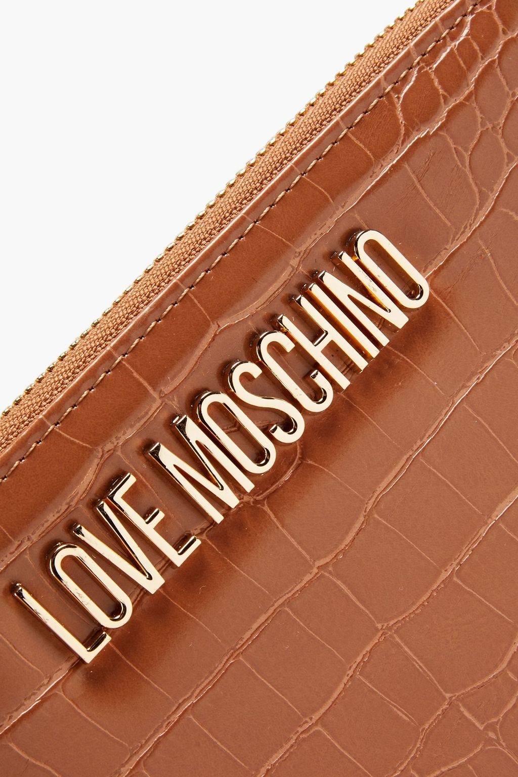 LOVE MOSCHINO Faux croc-effect leather wallet