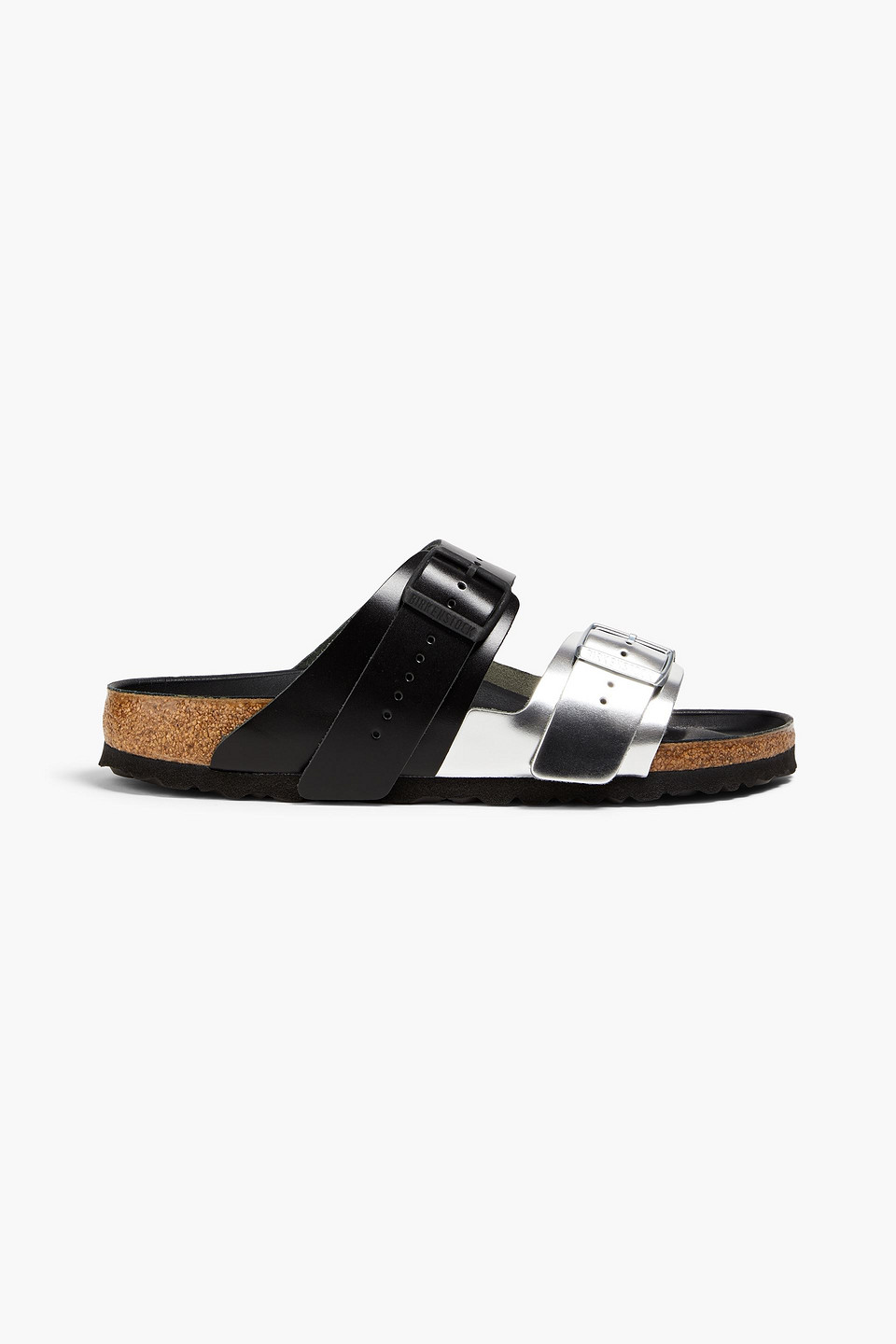 Shop Rick Owens Arizona Smooth And Mirrored-leather Sandals In Silver