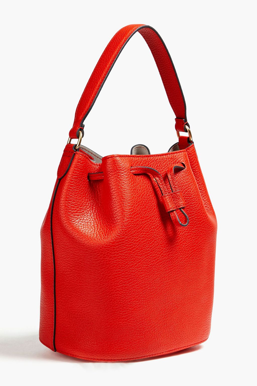 ANYA HINDMARCH ペブル加工レザー バケットバッグ