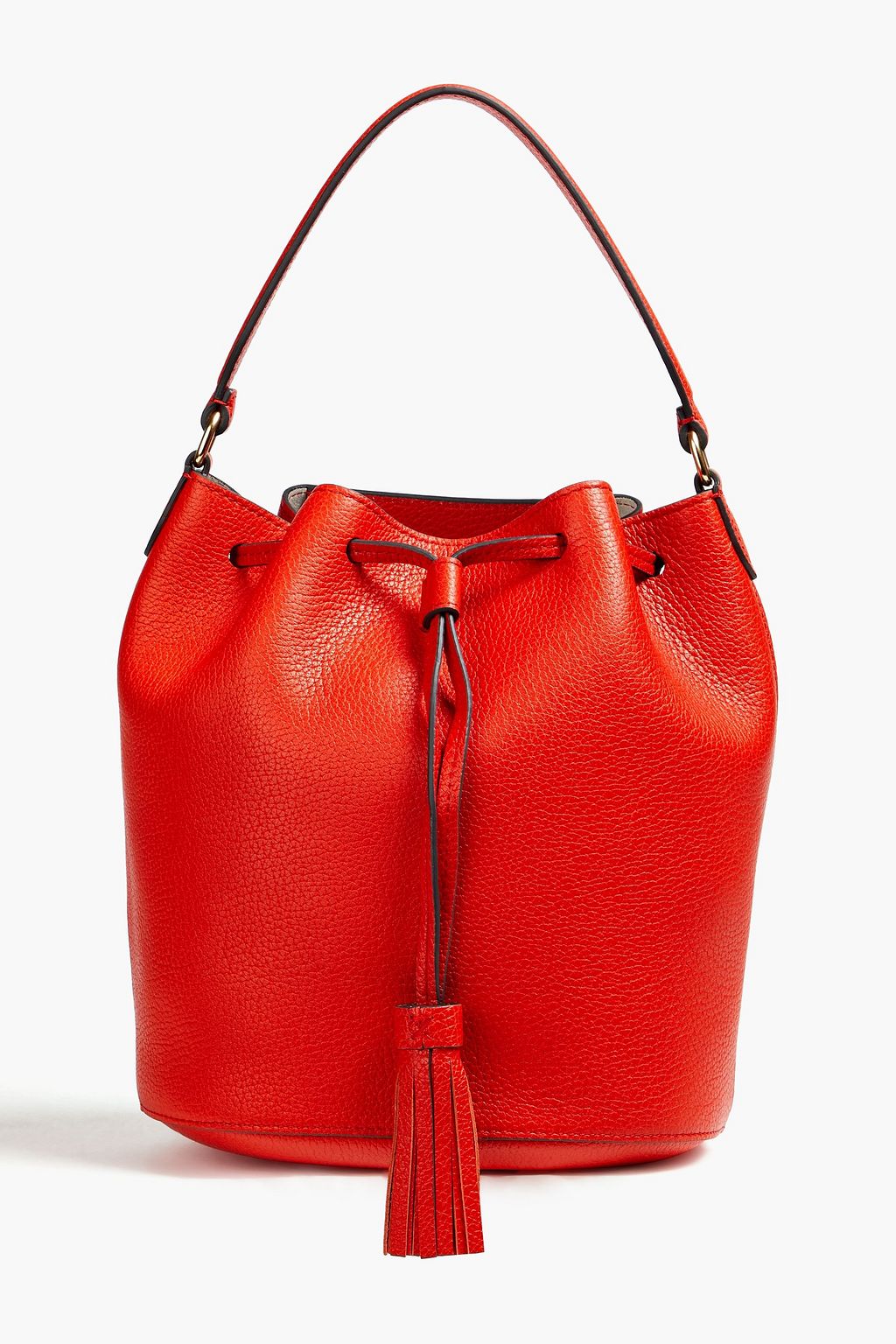 ANYA HINDMARCH ペブル加工レザー バケットバッグ