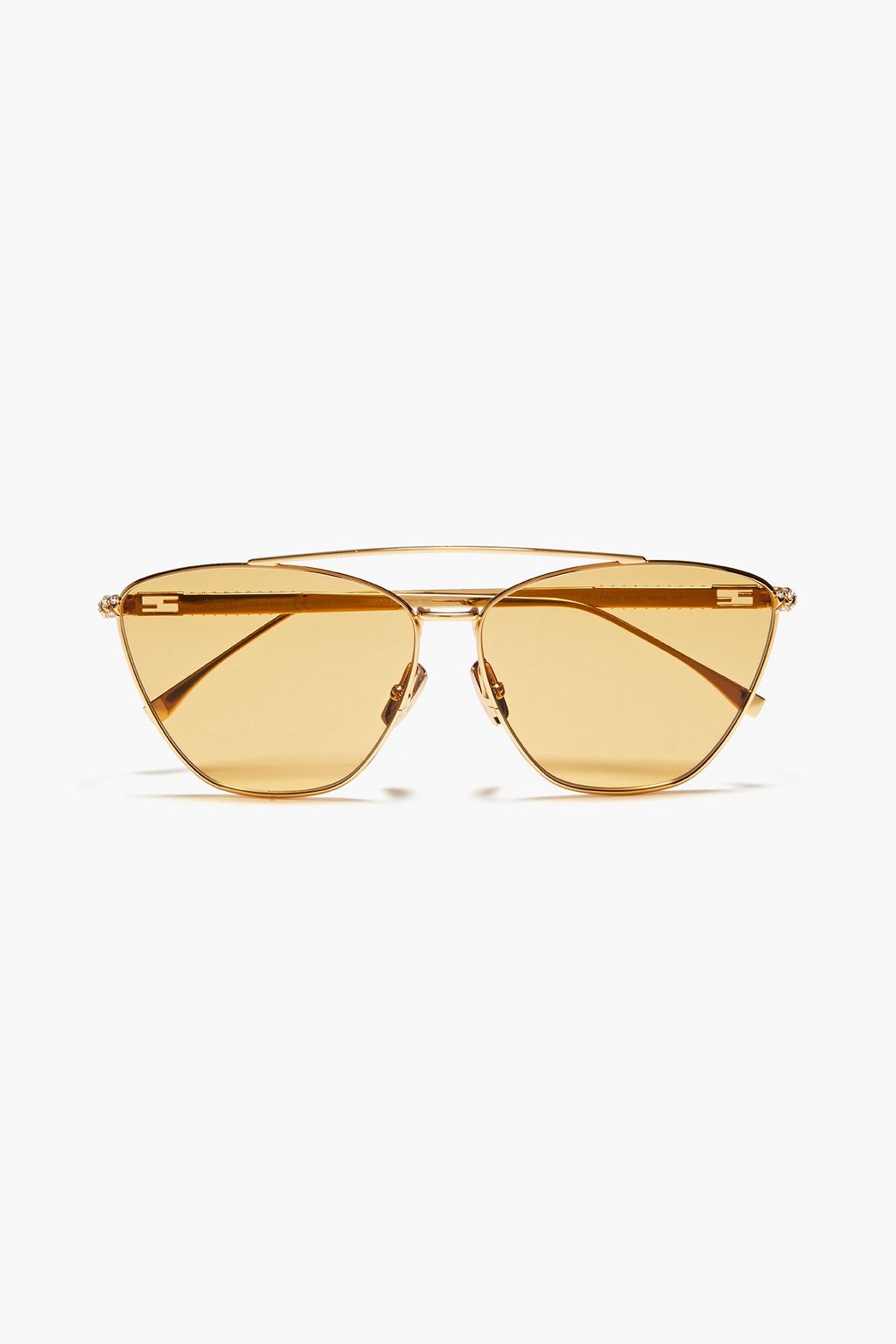 FENDI Cat eye embellished gold tone sunglasses THE OUTNET