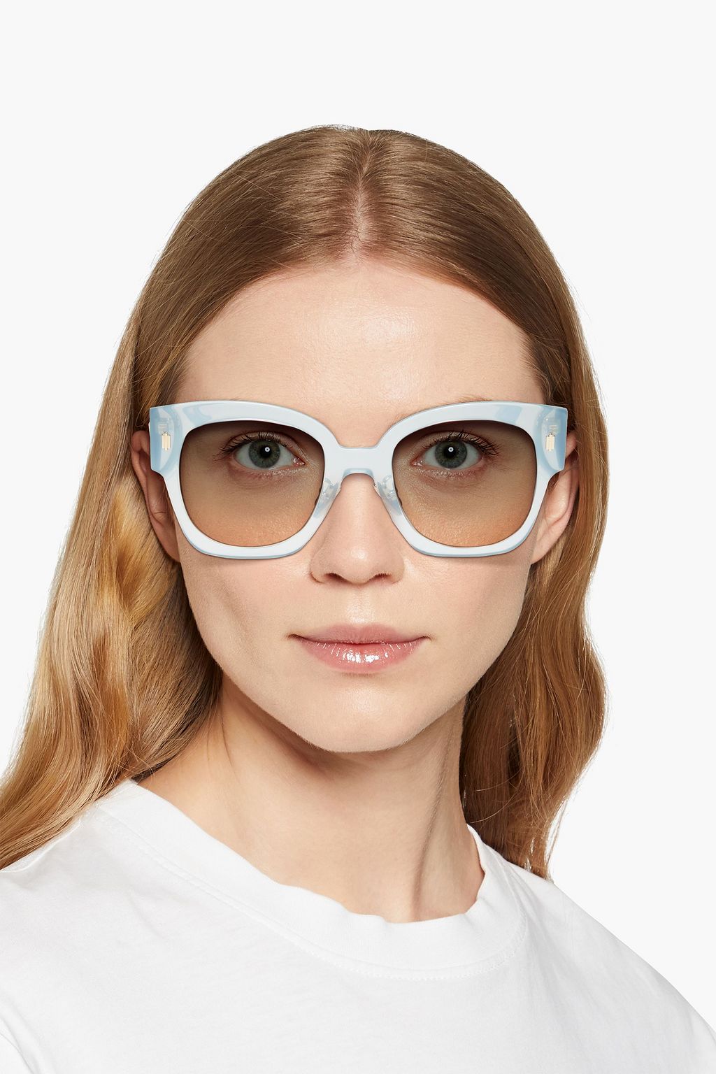 FENDI Sonnenbrille mit eckigem Rahmen aus Azetat