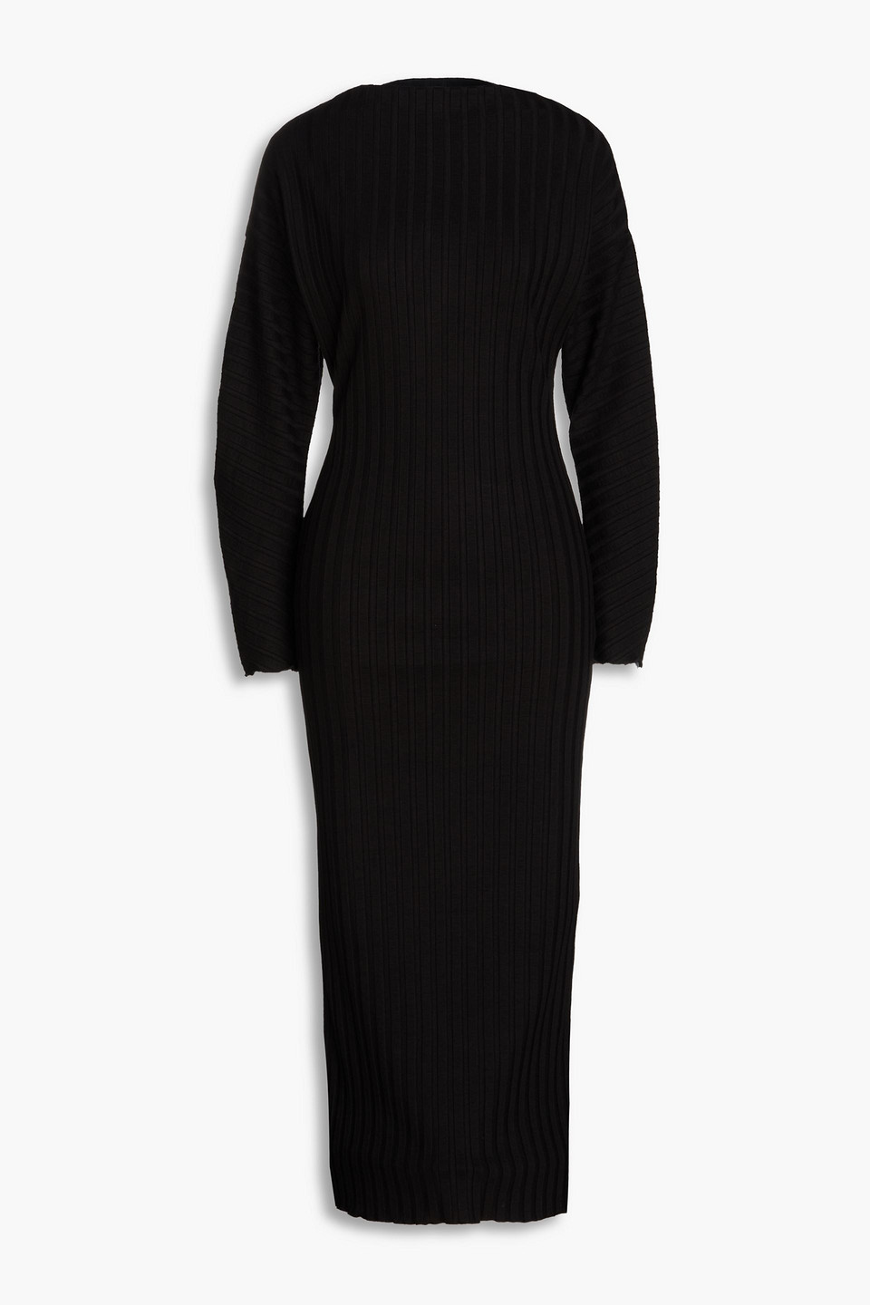 Simon Miller Zippie Ribbed Jersey Midi Dress In Black | ModeSens Simon Miller Zippie Ribbed Jersey Midi Dress In Black | ModeSens