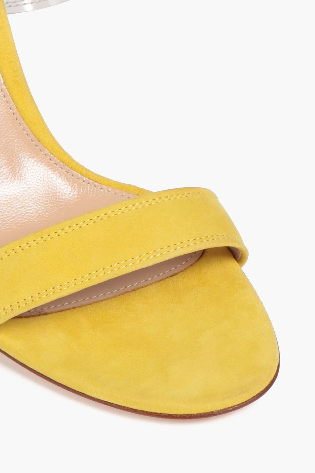 GIANVITO ROSSI Terry suede and PVC sandals