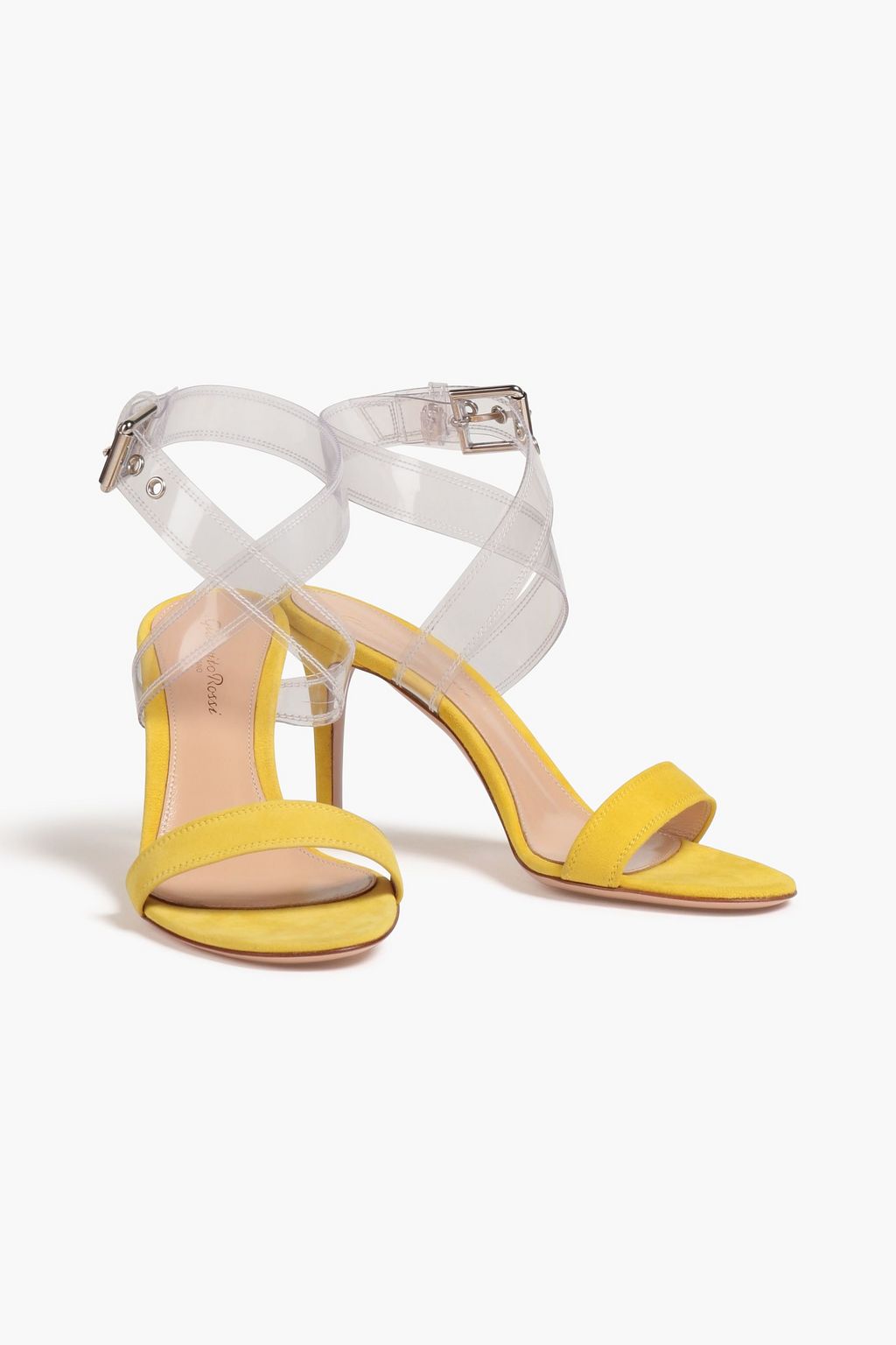 GIANVITO ROSSI Terry suede and PVC sandals