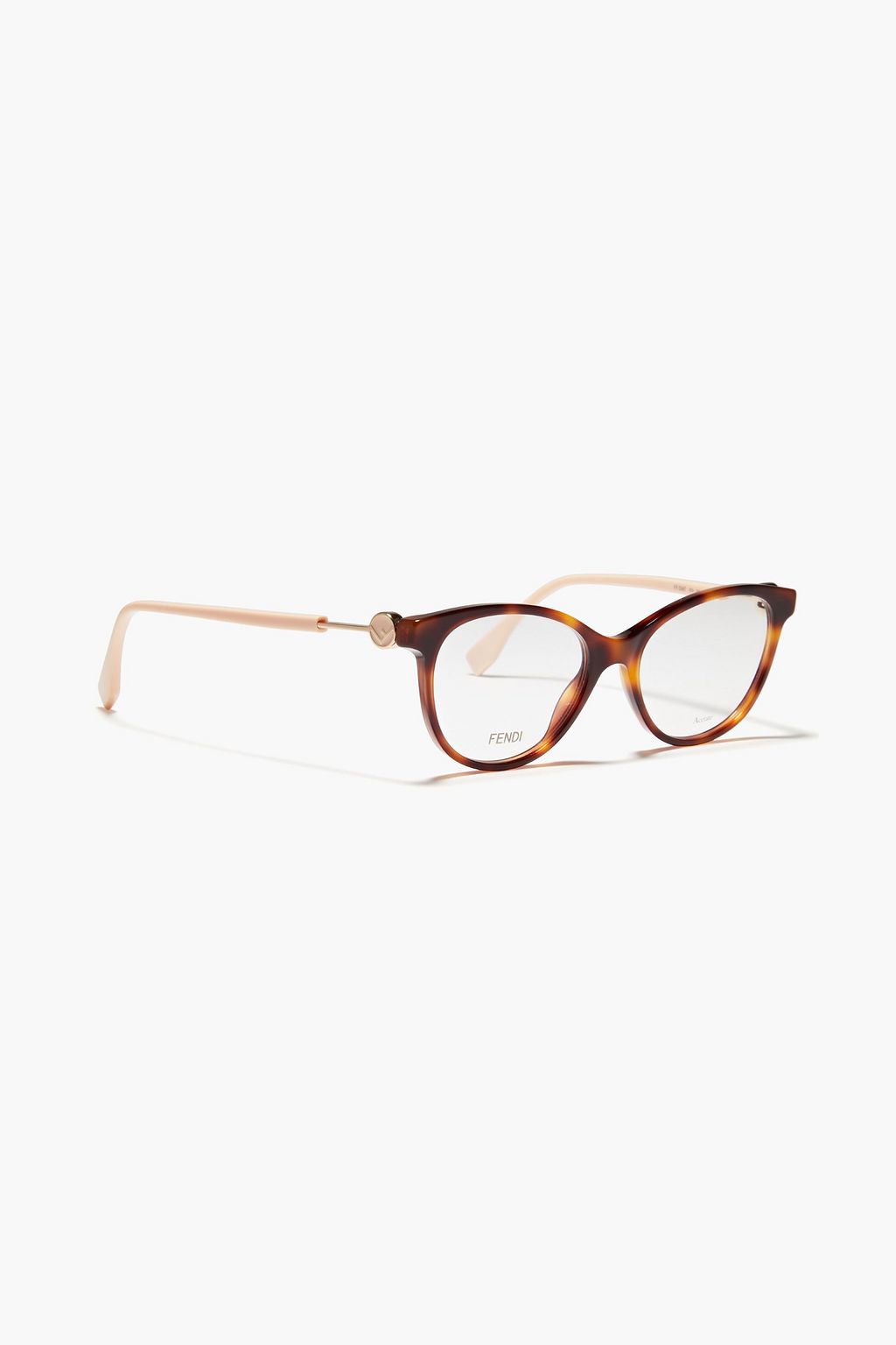 FENDI Round-frame tortoiseshell acetate optical glasses