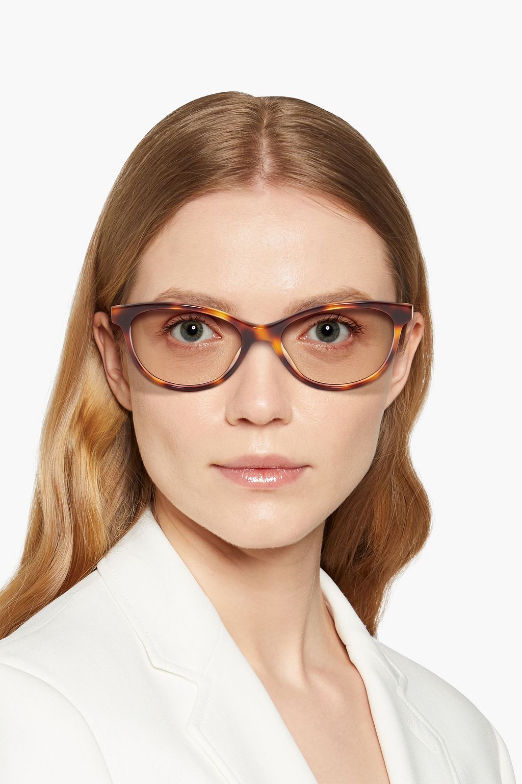 FENDI Round-frame tortoiseshell acetate optical glasses