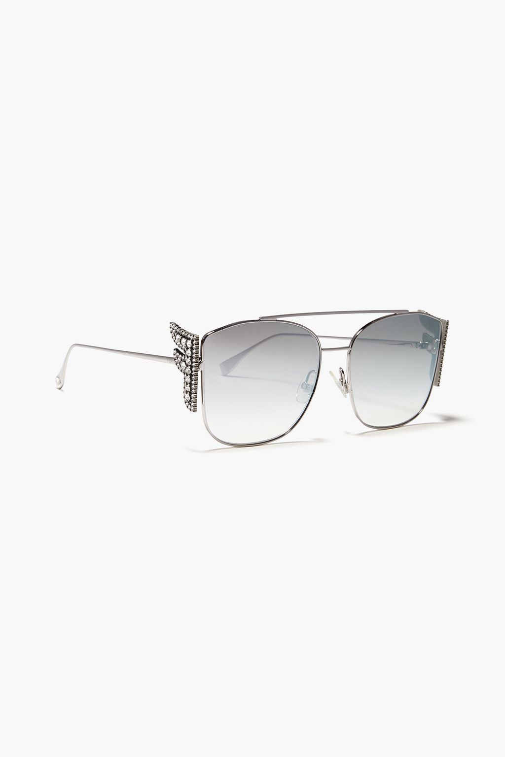 FENDI Square-frame silver-tone sunglasses