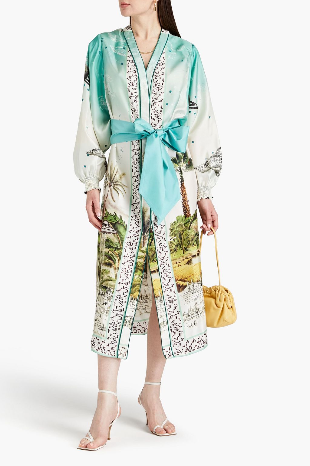 F.R.S. FOR RESTLESS SLEEPERS Printed silk midi dress
