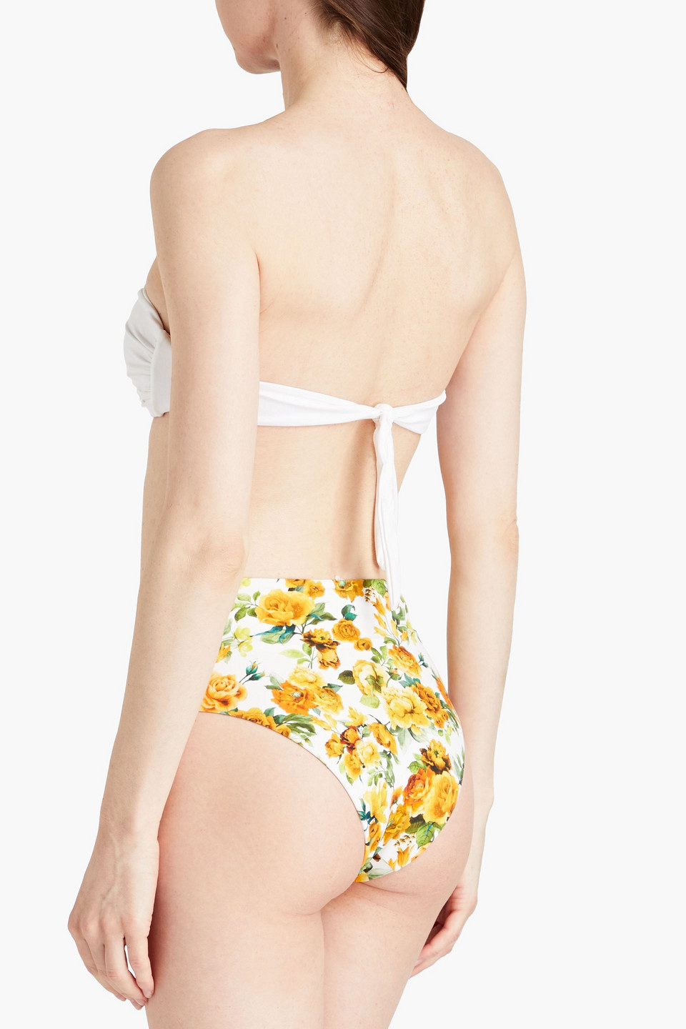  Onia - Hoch Sitzendes Bikini-höschen Mit Floralem Print - Weiß - S 