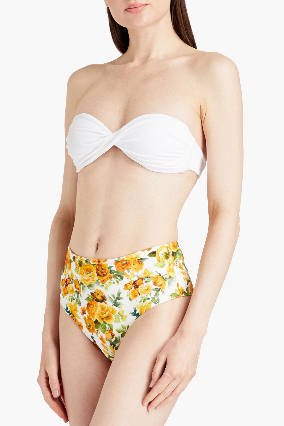  Onia - Hoch Sitzendes Bikini-höschen Mit Floralem Print - Weiß - S 