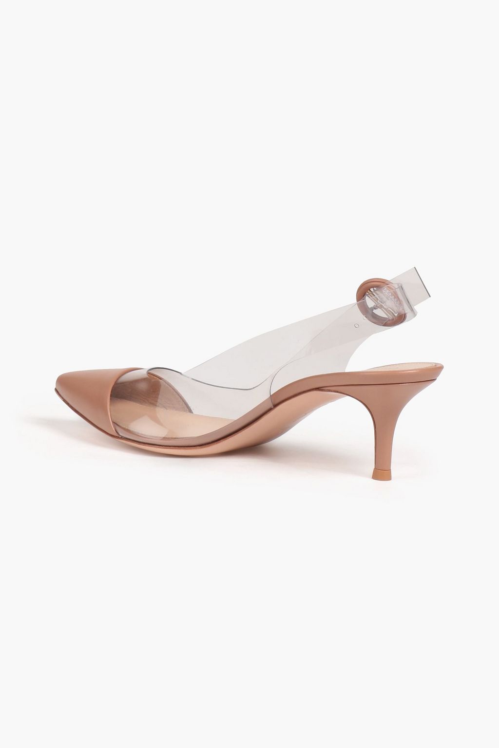 GIANVITO ROSSI Alice leather and PVC slingback pumps