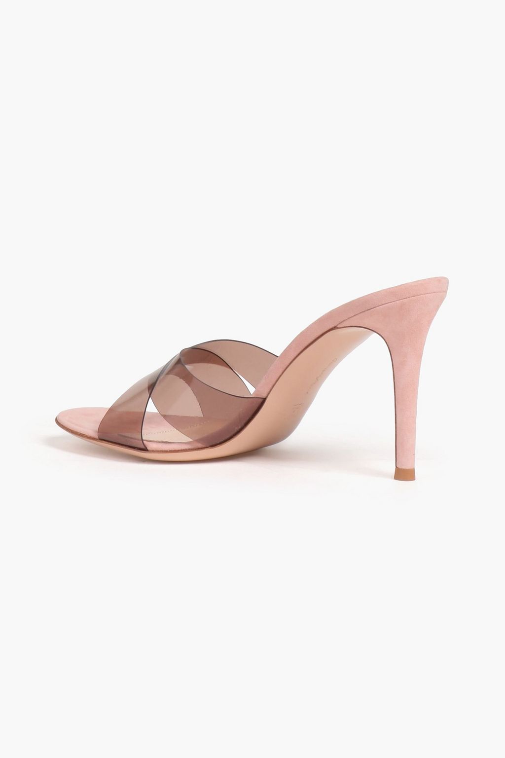 GIANVITO ROSSI Ilenia PVC and suede mules