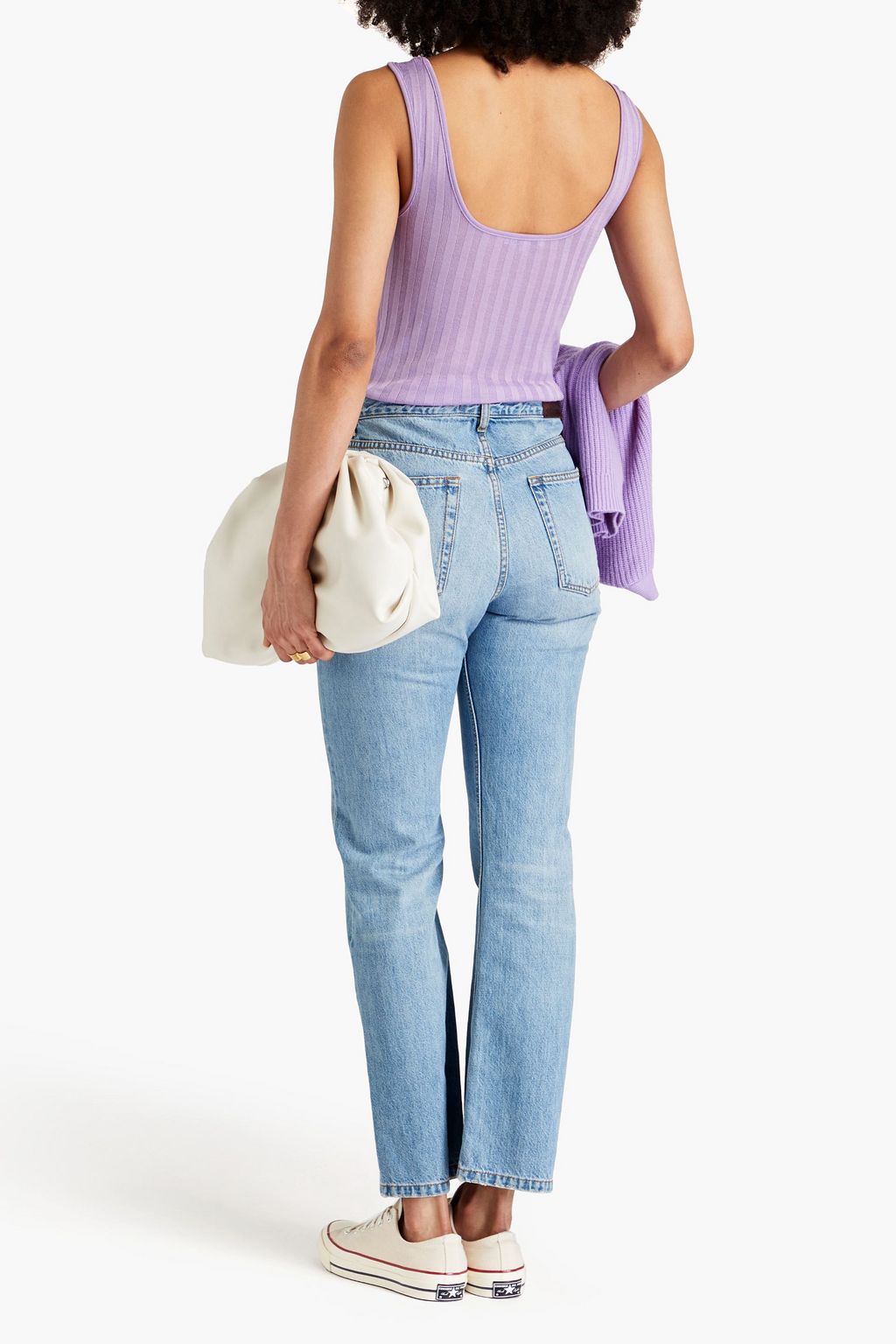 VINCE. Ribbed cotton-jersey tank