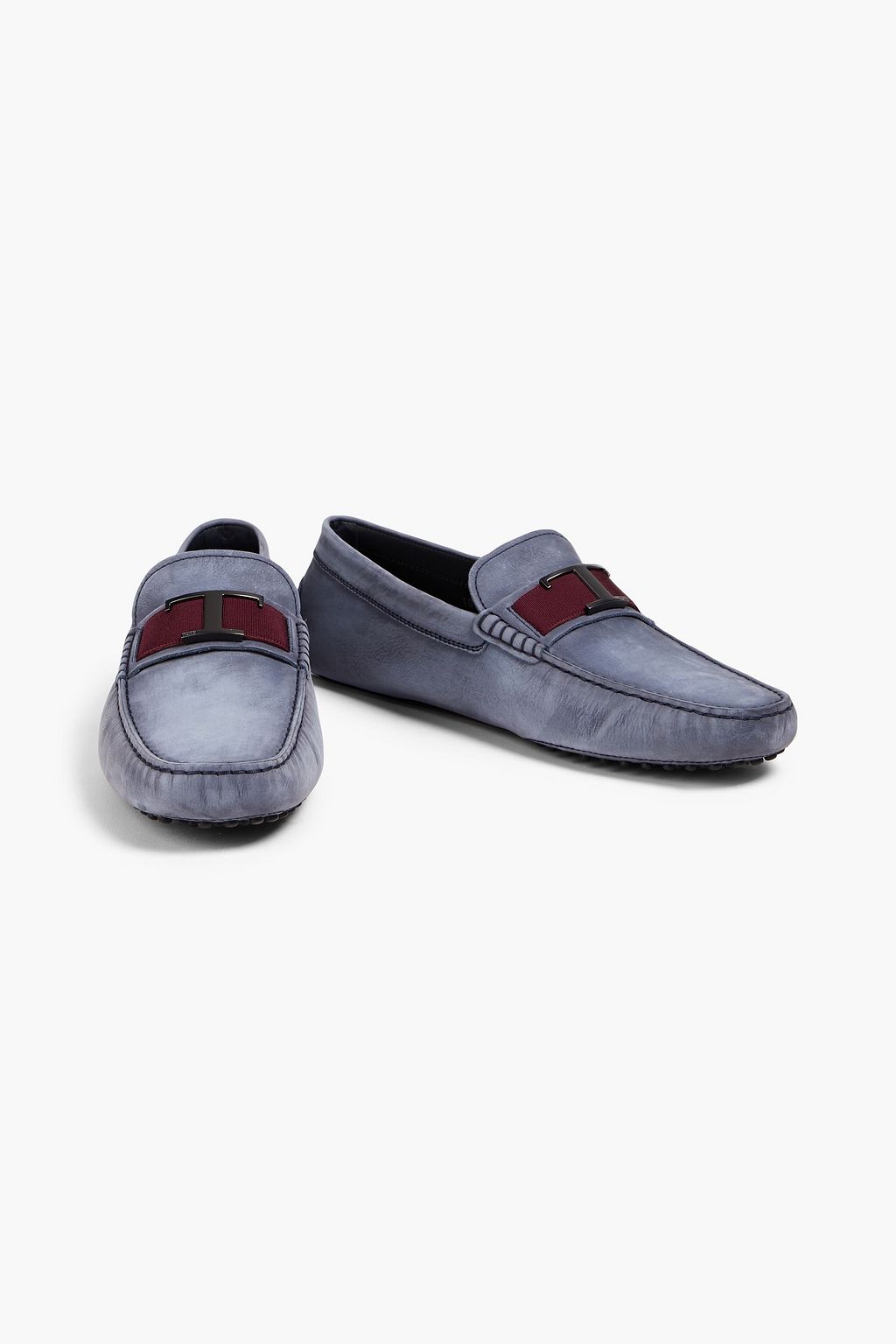TOD'S T Timeless Gommino burnished leather driving shoes