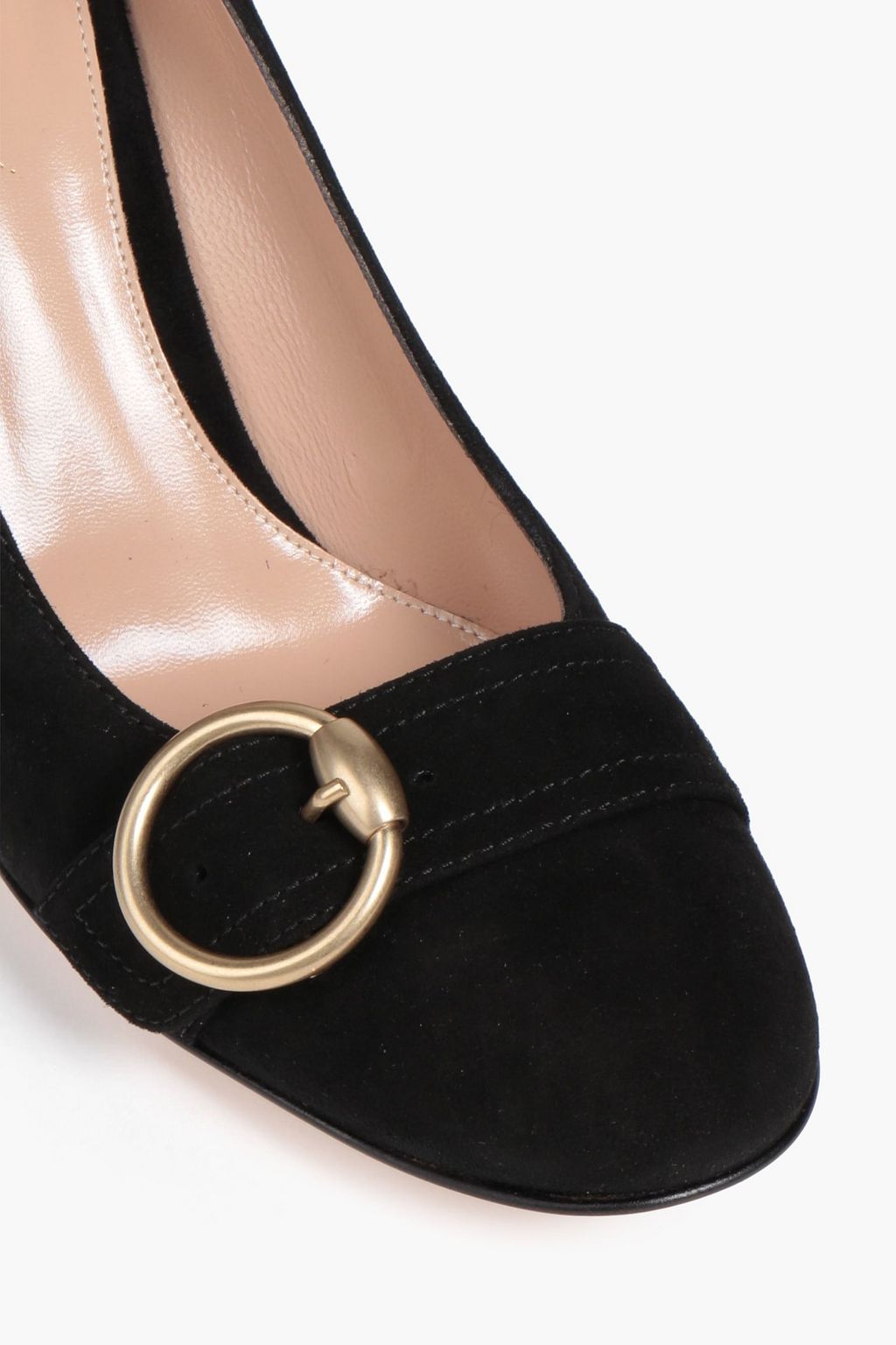 GIANVITO ROSSI Buckled suede pumps