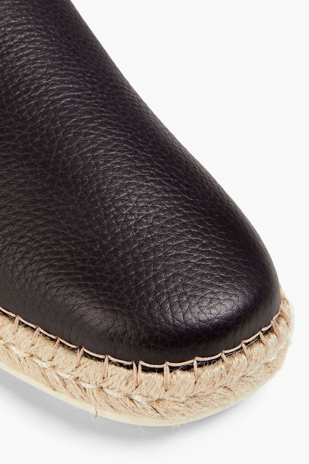 TOD'S Pebbled-leather collapsible-heel espadrilles