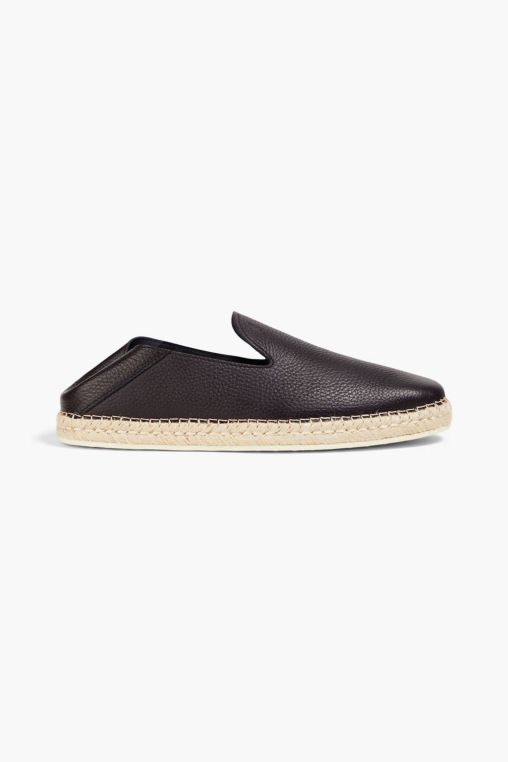 TOD'S Pebbled-leather collapsible-heel espadrilles