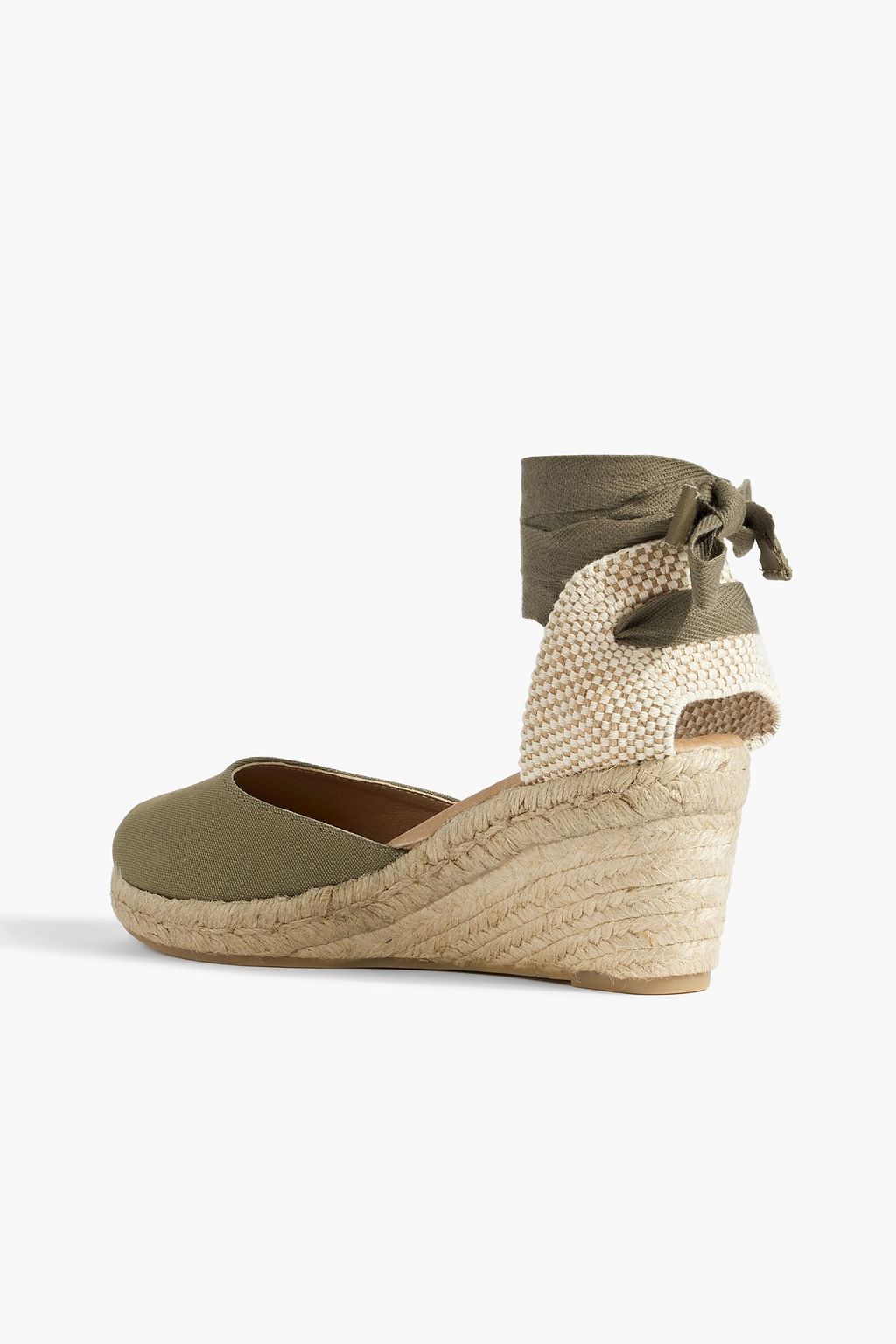 IRIS & INK Gabriella canvas wedge espadrilles