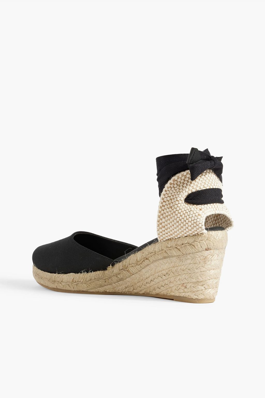 IRIS & INK Gabriella canvas wedge espadrilles