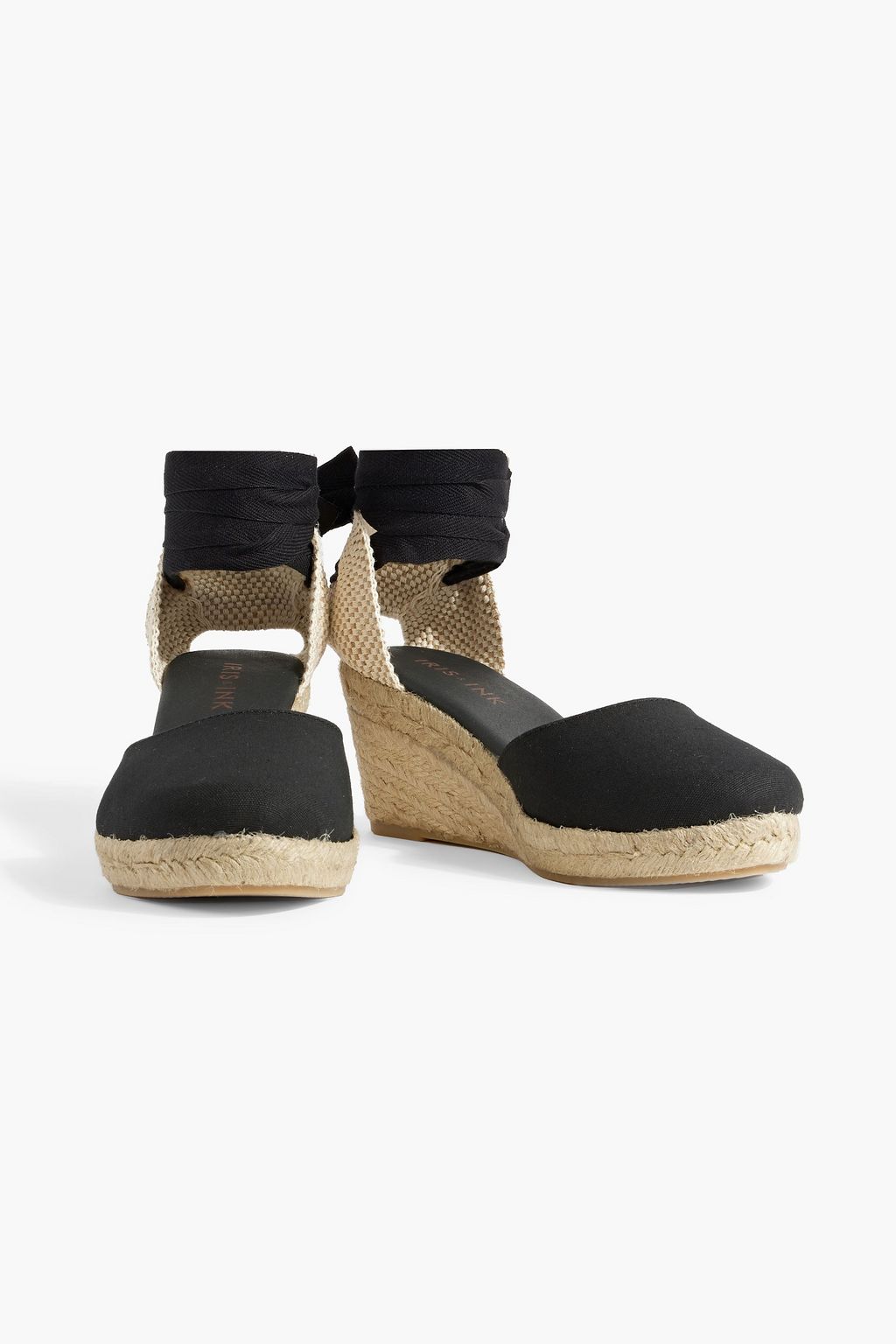 IRIS & INK Gabriella canvas wedge espadrilles