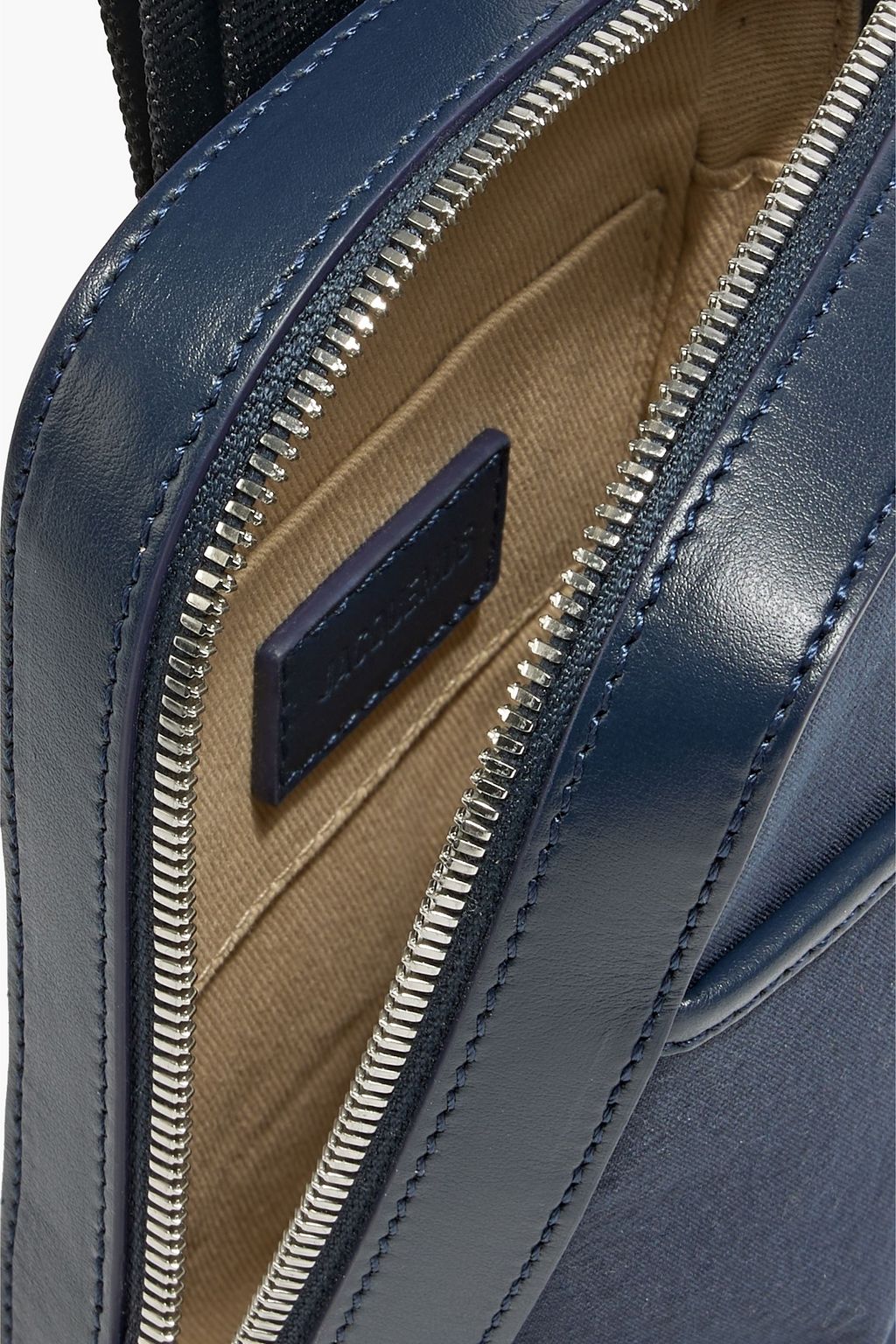 JACQUEMUS Le Giardino leather-trimmed canvas messenger bag