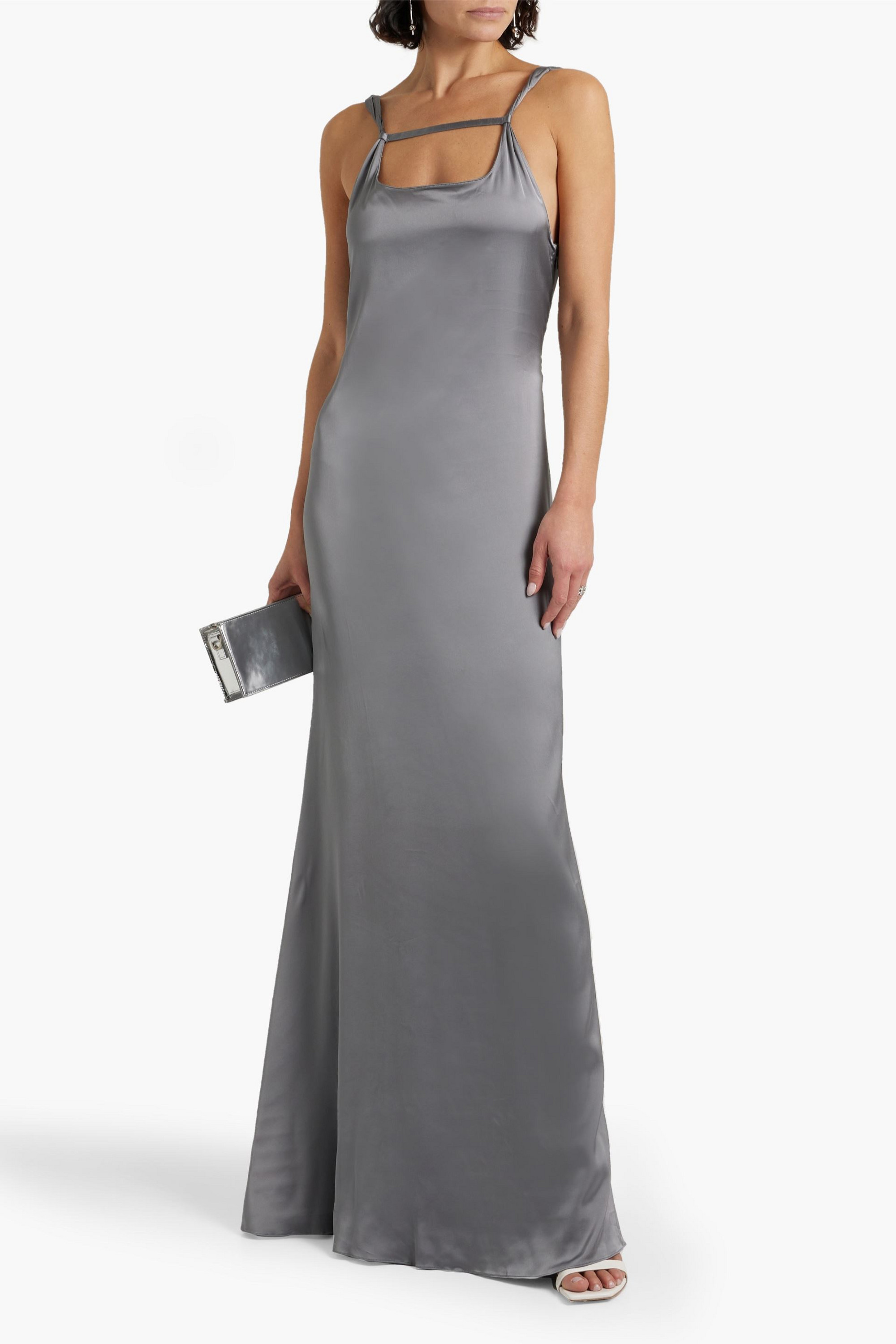 Jacquemus Mentalo open-back satin maxi dress
