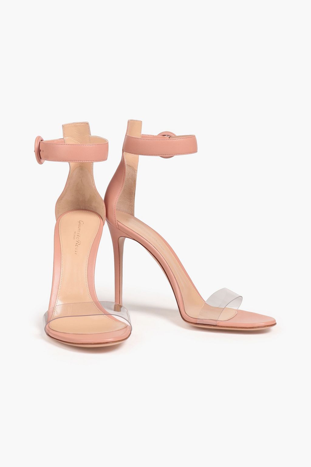 GIANVITO ROSSI Stella leather and PVC sandals