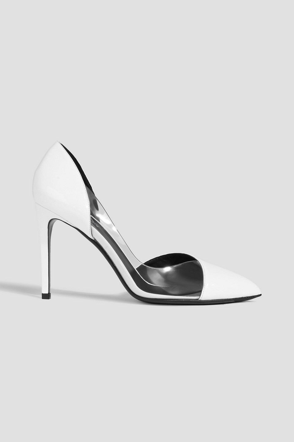 Balmain D'orsay Patent-leather And Pvc Pumps In White