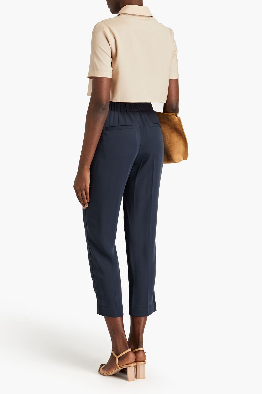 VINCE. Cropped jersey tapered pants