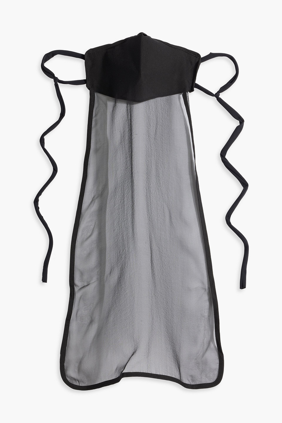 Rick Owens Silk-chiffon Face Mask In Black