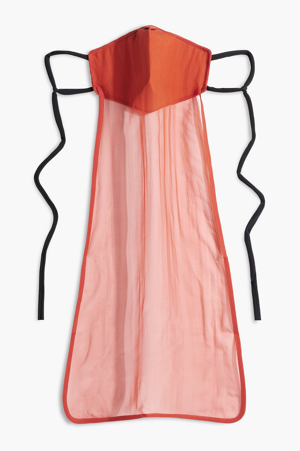 Rick Owens Silk-chiffon Face Mask In Orange