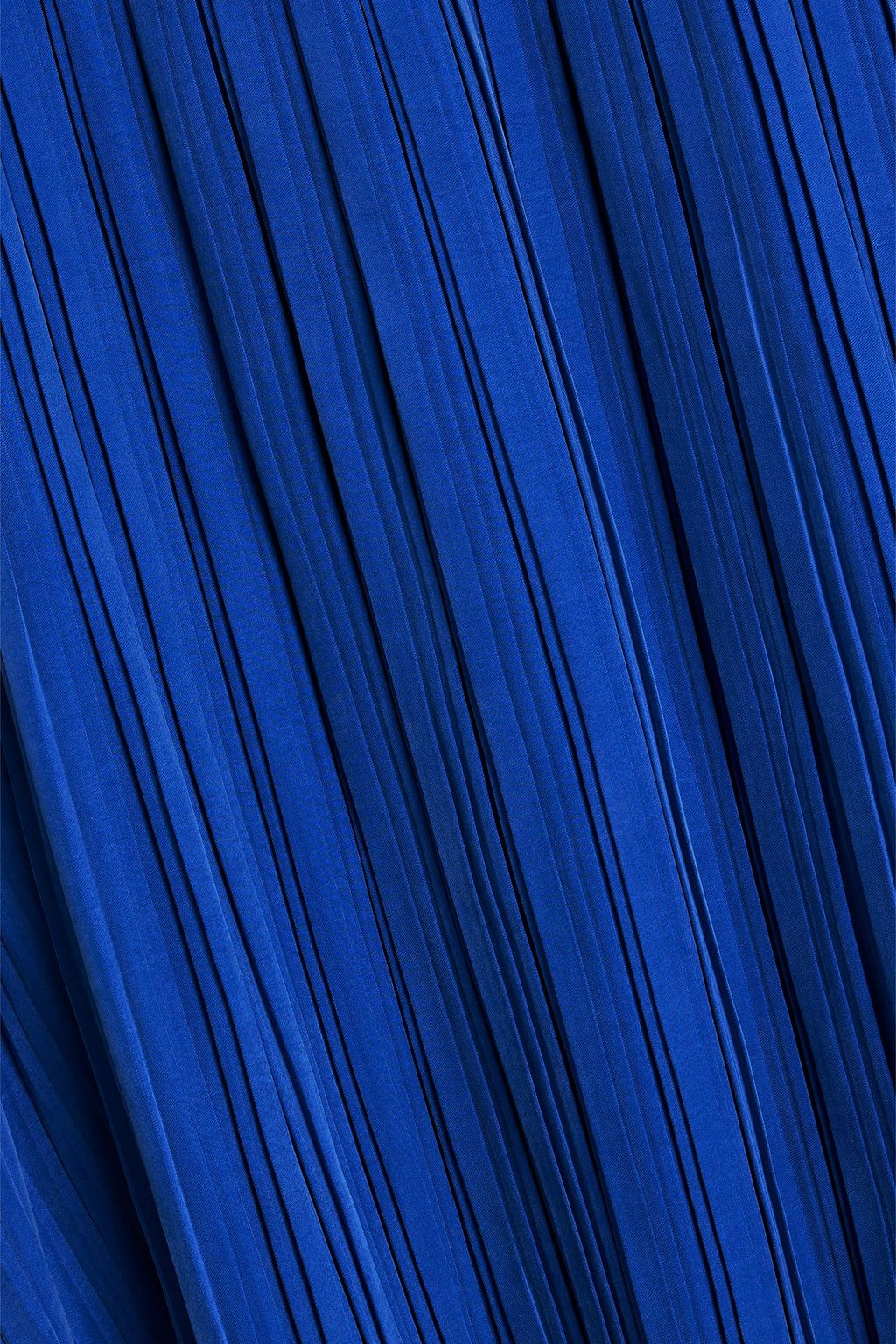 BALMAIN Tulle-paneled pleated cupro gown