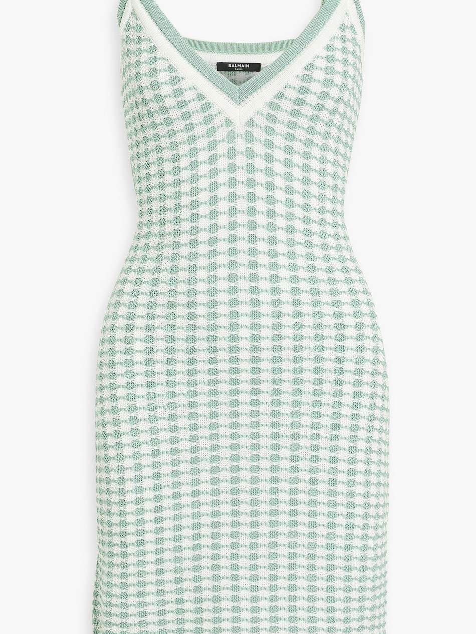jacquard-knit dress