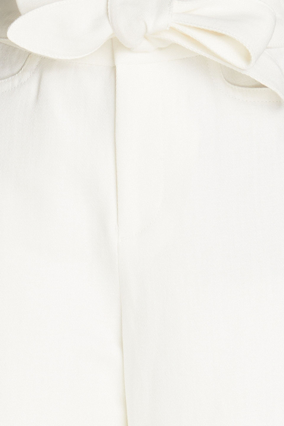 Shop Vince Cotton And Linen-blend Chambray Culottes In White