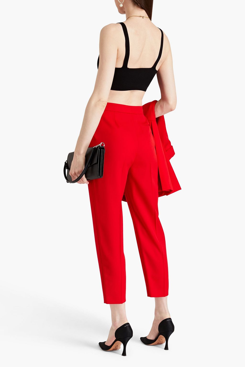 MCQUEEN Grain de poudre wool tapered pants