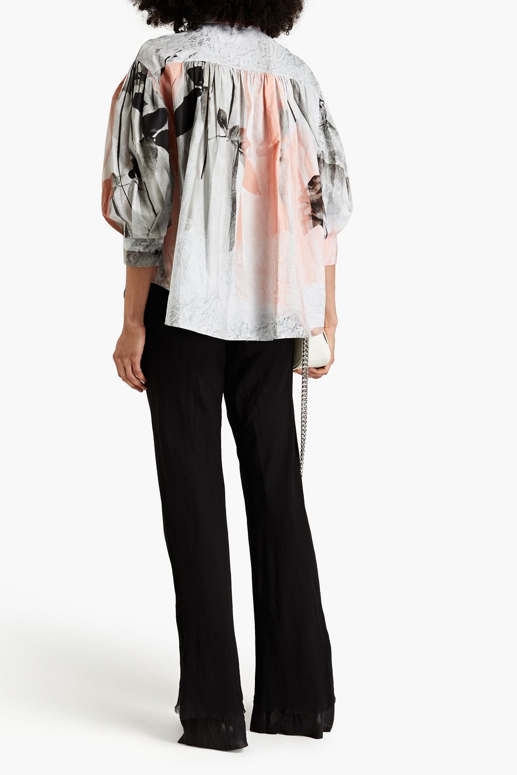 MCQUEEN Bluse aus Baumwollpopeline mit Print