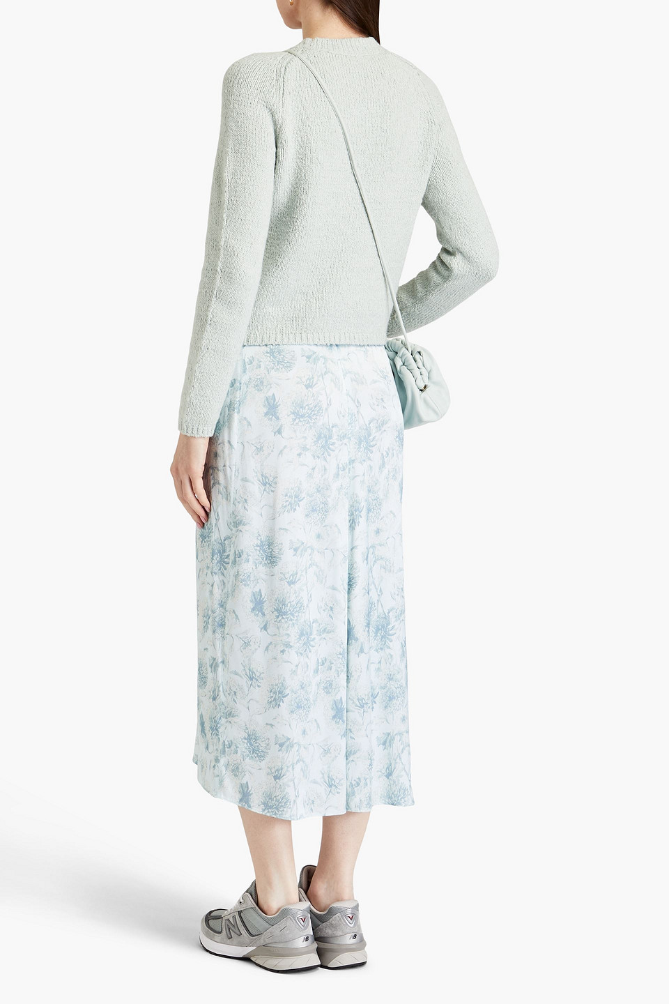 Shop Vince Cotton-blend Chenille Sweater In Mint